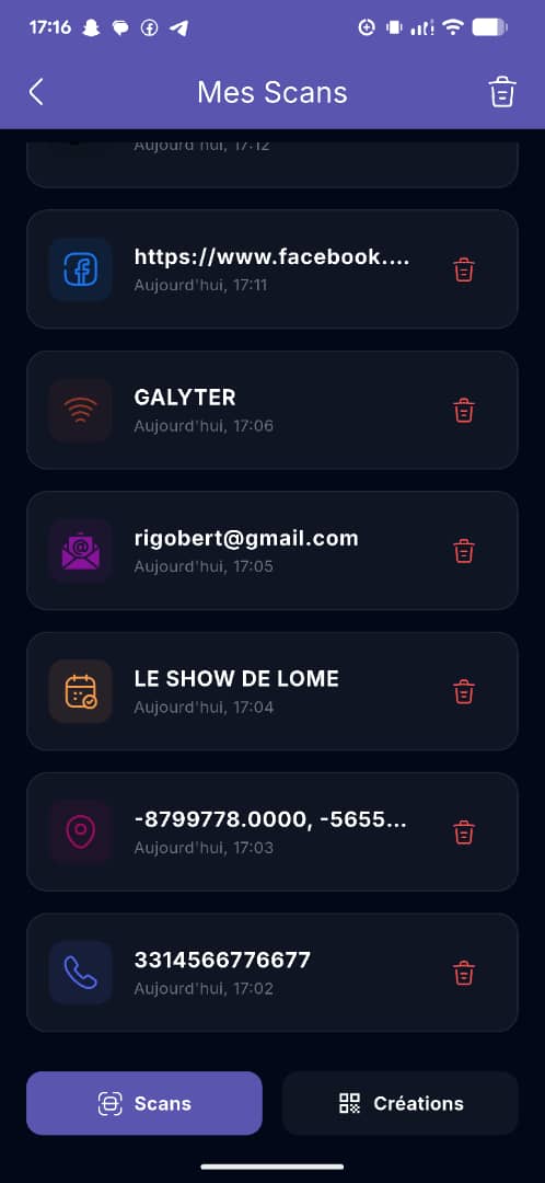 Historique BlessQR